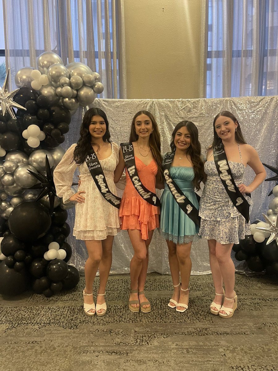 Congratulations to the ‘24-‘25 Silver Dancers Officer Line! Welcome: Colonel Noely, Lt. Colonel Mya, Major Anya, and Social Officer Cristina. It’s going to be an amazing year under your leadership! 🤟🏼 #unbreakable #3rdline <a href="/NISDSotomayor/">Sotomayor High School</a> <a href="/NISD/">Northside ISD</a> <a href="/WildcatsDen_SA/">Sotomayor Wildcats Den</a> <a href="/SotomayorPTSA/">Sotomayor PTSA</a>