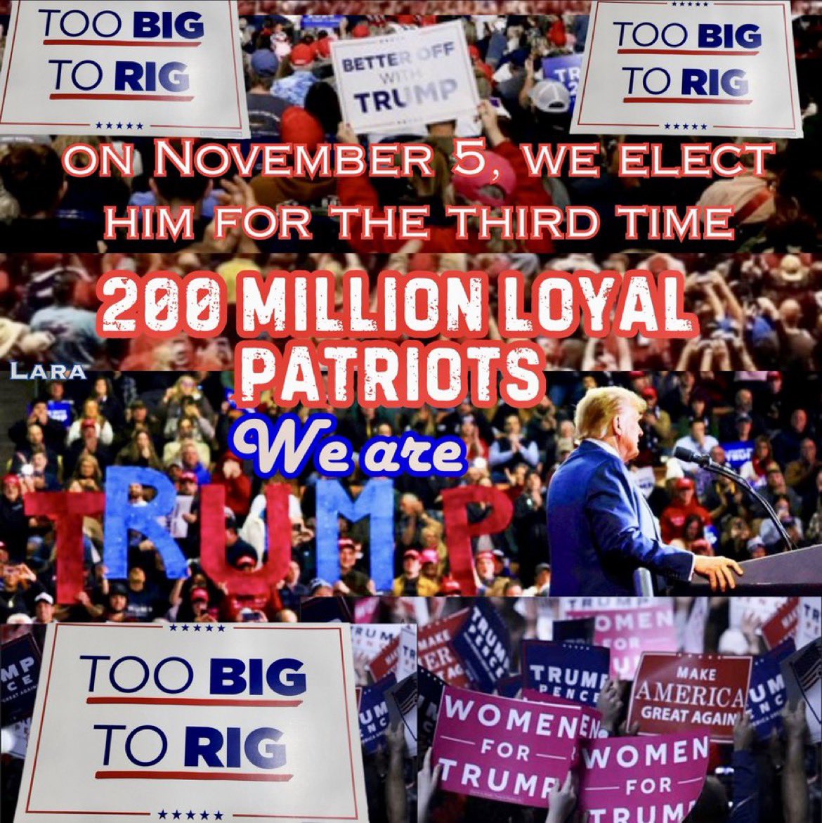 That’s right too big to rig. #Trump2024 #MAGA2024