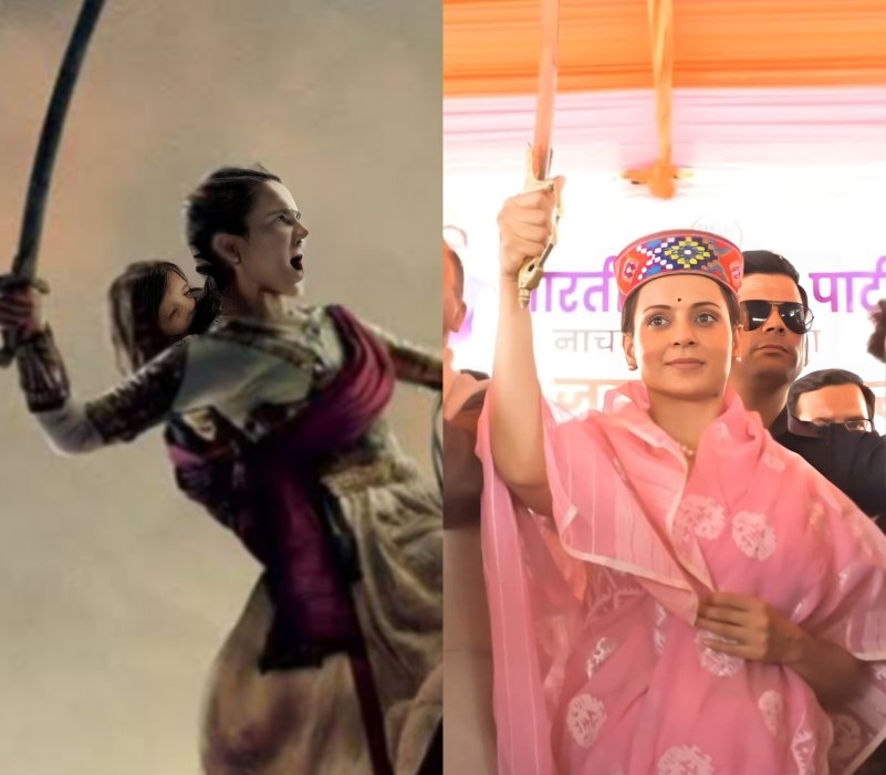 sword giving deja vu of manikarnika days; and her qualities resemble that of rani lakshmibai's 🤌🏻🧡
#KanganaRanaut