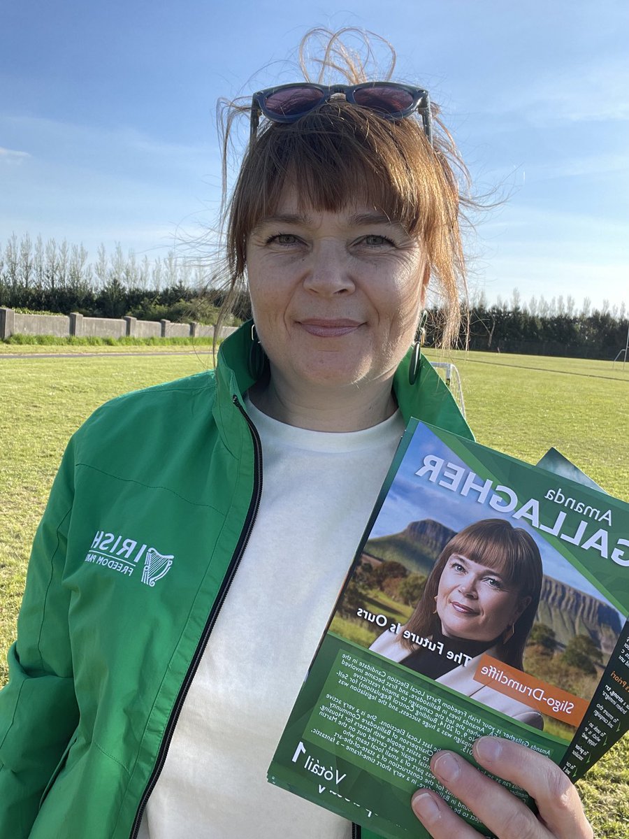 A breezy sun-kissed evening for canvassing for #IrishFreedom #Ballisodare #Sligo #LE2024 #VoteAmanda2024