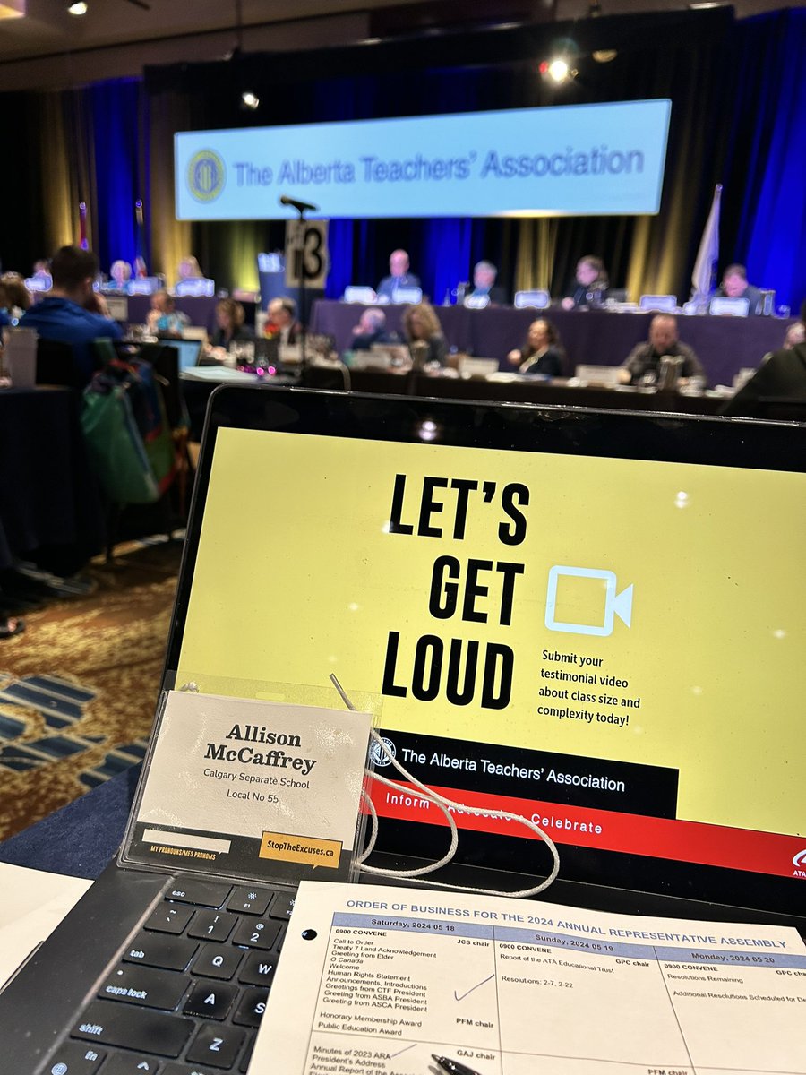 allimc456's tweet image. #ARA2024 has begun. 400+ delegates from across the Province are together this long weekend to debate policy to support all students and to advocate for fully funded public education. #weareata @ATALocal55 #atalocal55 @albertateachers