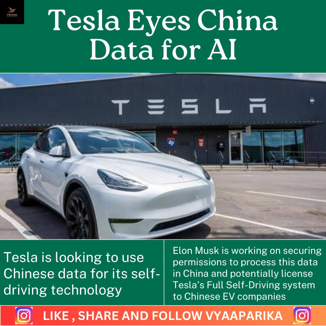 vyaaparikaa's tweet photo. "Tesla's AI drive in China accelerates! Elon Musk's plan for a data center highlights Tesla's #AIInnovation and #GlobalTech strategy, boosting #SelfDrivingCars and #EVTechnology. #TeslaChina #DataCenter #AutonomousVehicles #TechCollaboration #InnovationStrategy" https://t.co/3PkYq6gqY6