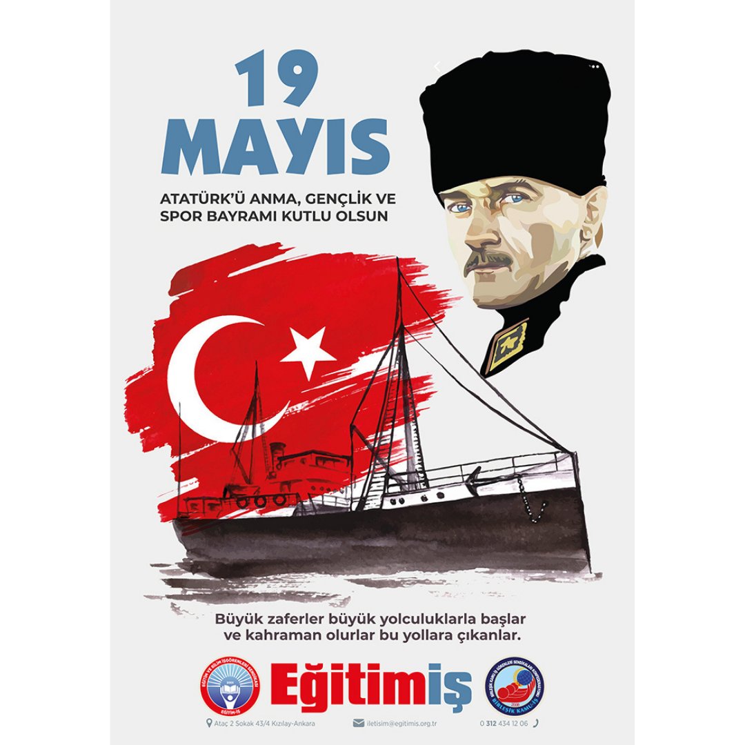 BAĞIMSIZLIK MÜCADELEMİZİN 105. YILDÖNÜMÜ KUTLU OLSUN egitimis.org.tr/guncel/sendika… #19MayısAtatürküAnmaGençlikveSporBayramı #KutluOlsun #19Mayıs