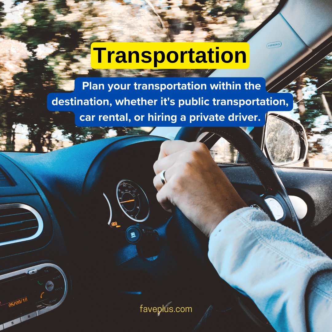 Navigate with Ease: From bustling metros to scenic drives, plan your local transportation ahead. Smooth travels start with smart choices!🚗🚌🛻

#travellovers #travelersguide #transportation #localtransportation #smartchoices #faveplaus