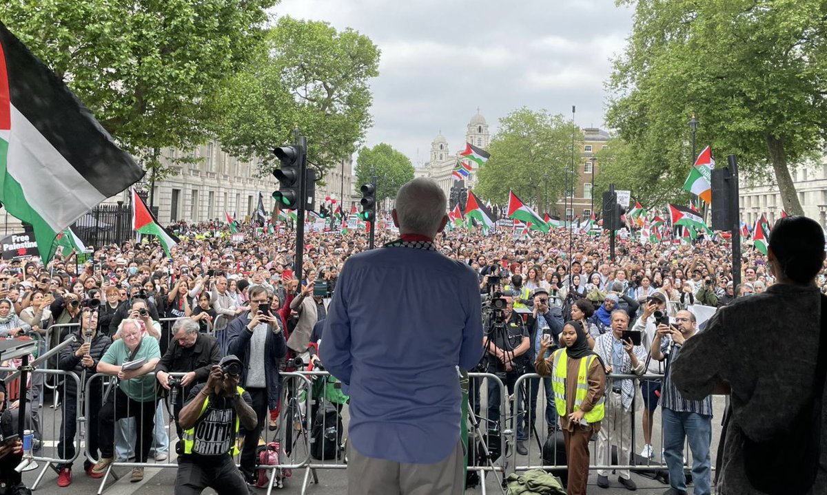 Today, we marched for Palestine to mark the 76th anniversary of the Nakba — a campaign of violence, ethnic cleansing and dispossession that never ended. Everyday, our movement for peace is growing. Free Palestine.