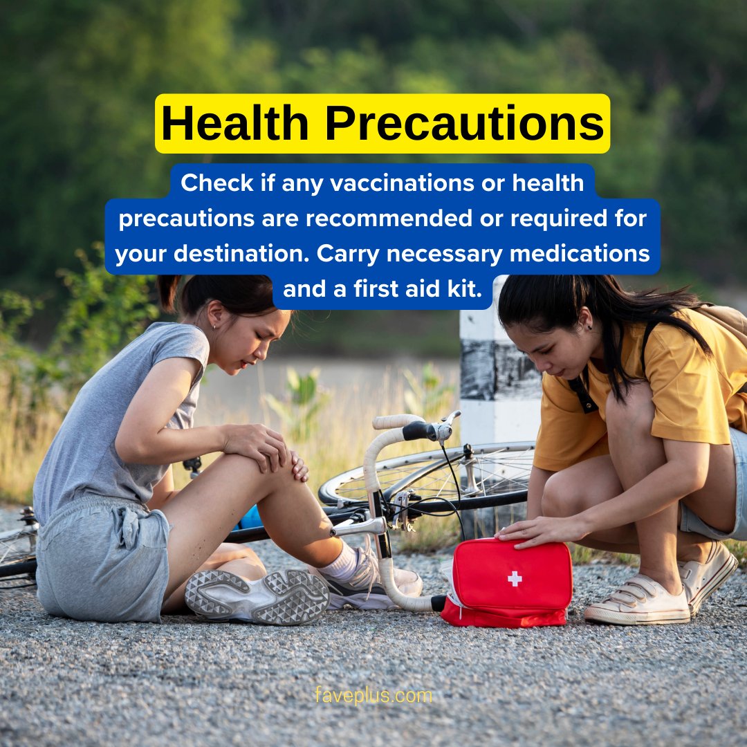 Stay Healthy Abroad: Prioritize your well-being with necessary vaccinations and precautions. Pack your first aid kit, because safety always comes first!

#travelguide #travellovers #traveltips #firstaid #firstaidkit #medication #safetyfirst #faveplus