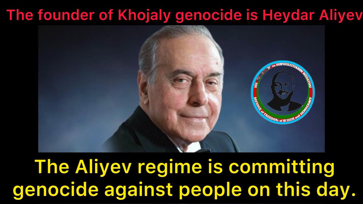 On February 26 1992, on the instructions of Heydar Aliyev, the 366th motorized rifle regiment of #Russia entered #Khojaly and the Khojaly genocide was committed. Later, Heydar #Aliyev sold 6 districts in #Karabakh to the Russians and became the President of #Azerbaijan in 1993.