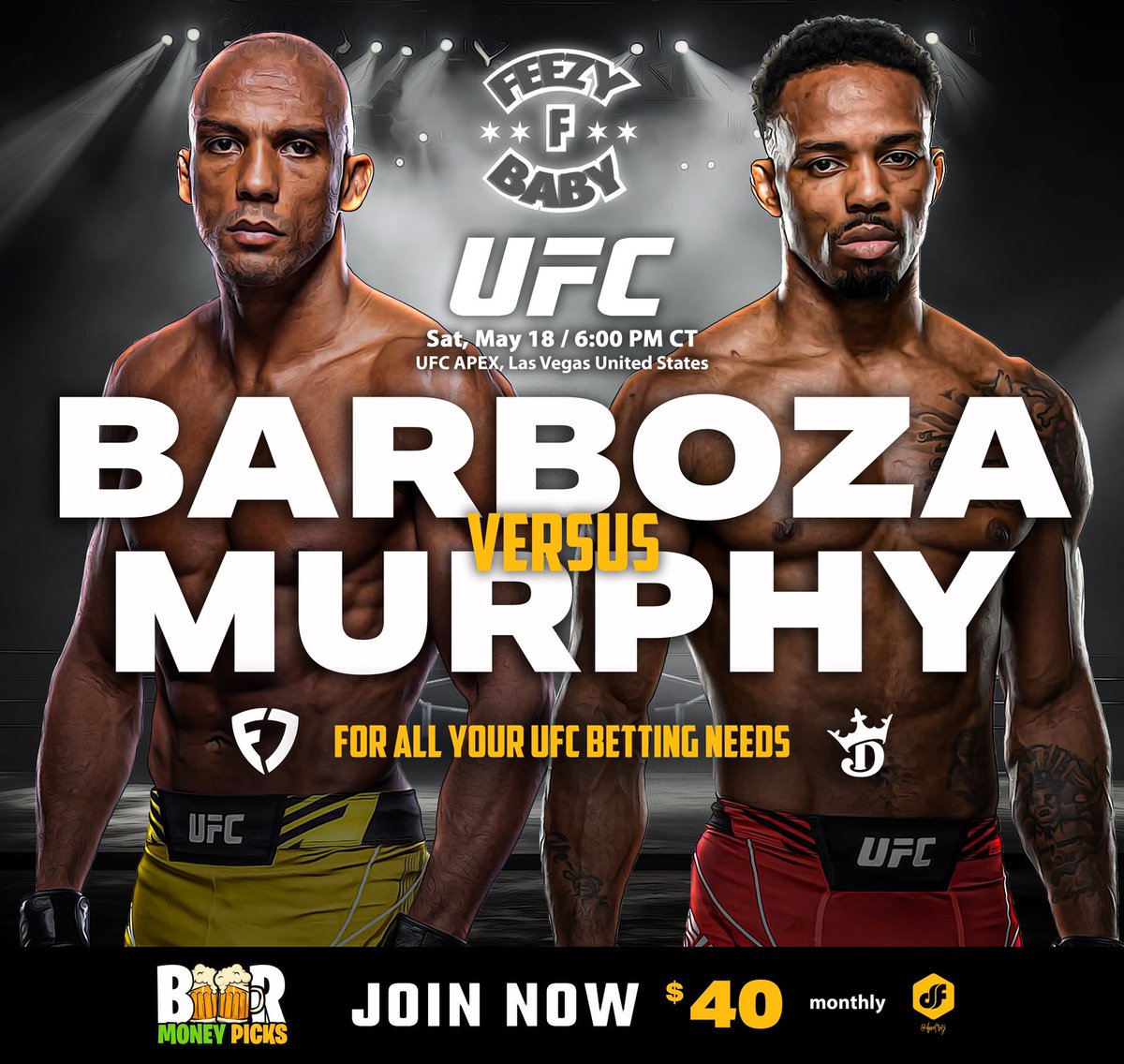 Alright! Let’s do another free monthly pass giveaway for the @BeerMoneyPickss ! 🚀 

1. Drop a Favorite & RT 🔄
2.Follow @FeezyFbaby_ / @BeerMoneyPickss 
3. Drop your predictions for the Main event!

Get all my #UFCVegas92 Picks using this link! ➡️ bit.ly/m/Feezys-Links