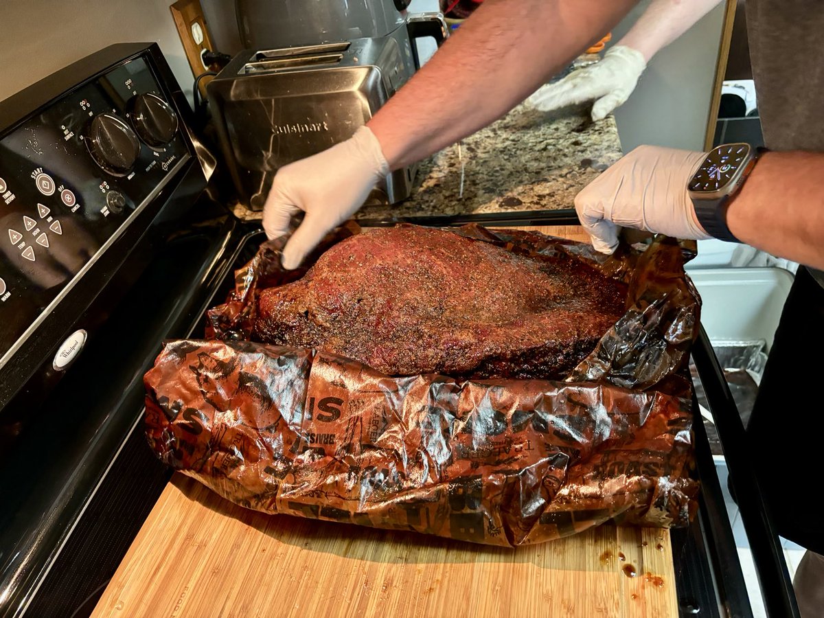Did two briskets for #TraegerDay on my <a href="/TraegerGrills/">Traeger Grills</a>. Came out great as always.