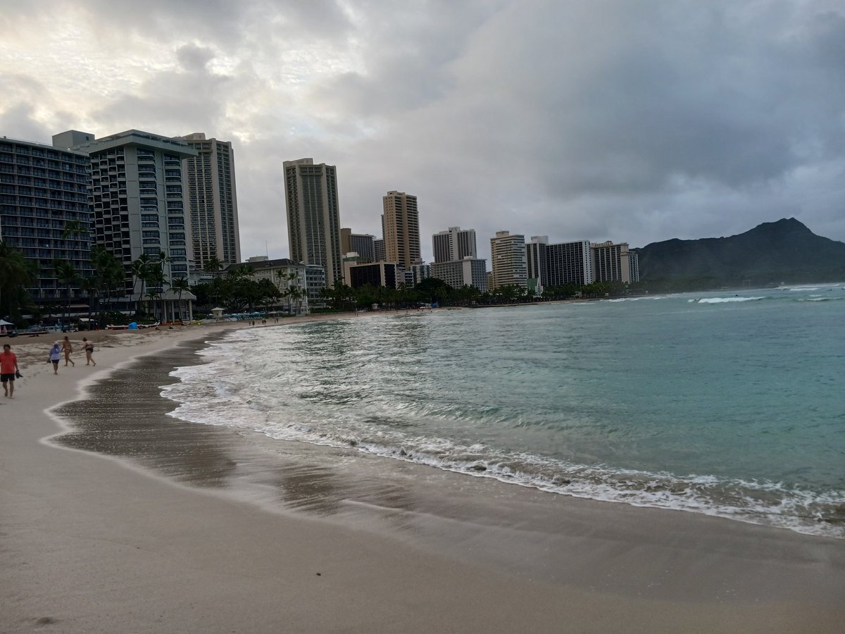 Celebrating our 25th wedding anniversary with my wife at Waikiki Beach in Honolulu! Early morning walk was fun. Back next weekend! To everybody going camping today and this week, do well and we'll see you on the other side.