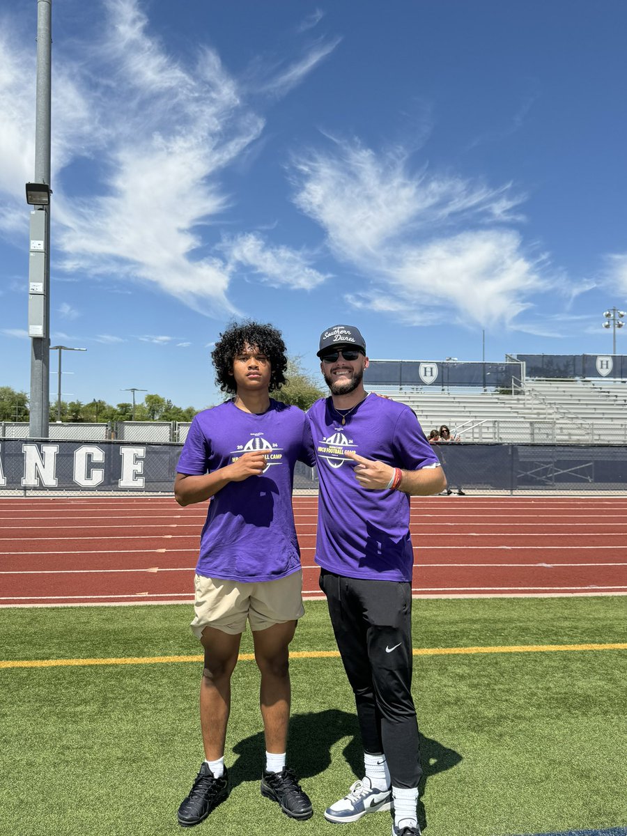 First ever HBCU Camp in AZ was a Success. Lots of opportunities were given out today. Glad I got to see one of my MP boys @Jacob_Carter07 in attendance. Till next year 🤞🏼🙌