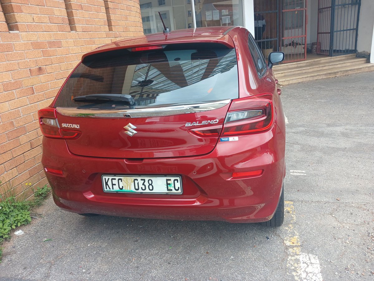 I am selling a 2023 Suzuki Baleno GL manual transmission. Milage at 36000k currently. No major accidents. Just cosmetic damages. I have a valuation from we buy cars done a few weeks ago. I'm based in Port Elizabeth.  I'm selling the car for R195000. 
Contact 074 233 8217.