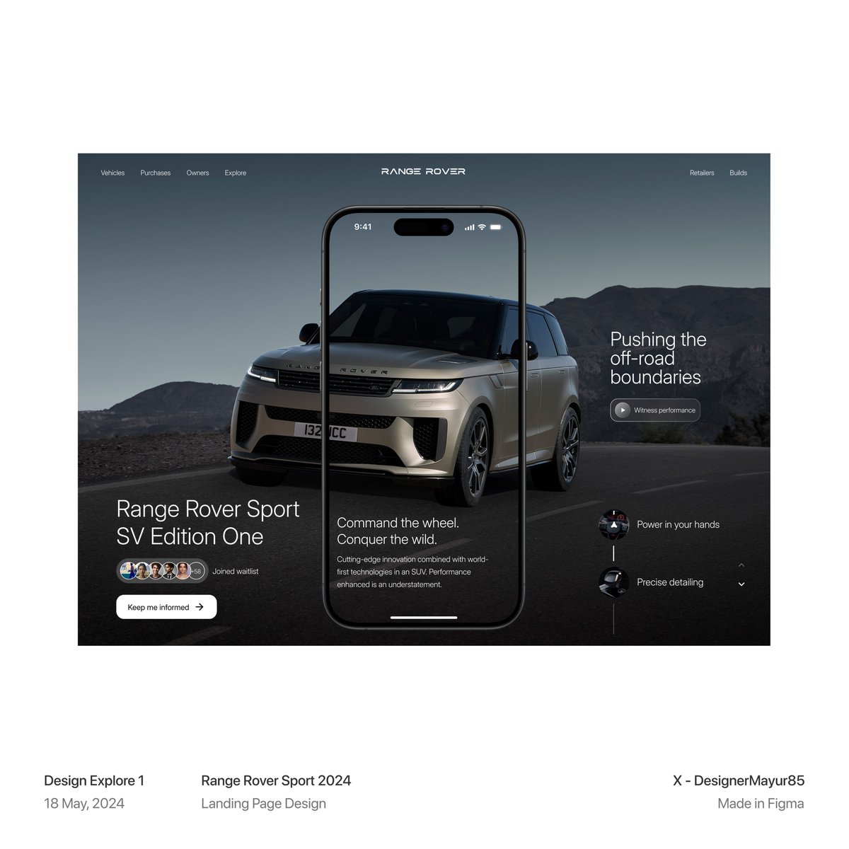 Please chose either of 2. Left or Right?

Started a new series on @figma & @framer 🤌😘

#buildinpublic #uiinspiration #uidesign #uiuxdesign #productdesign #webdesign #freelancer #rangerover