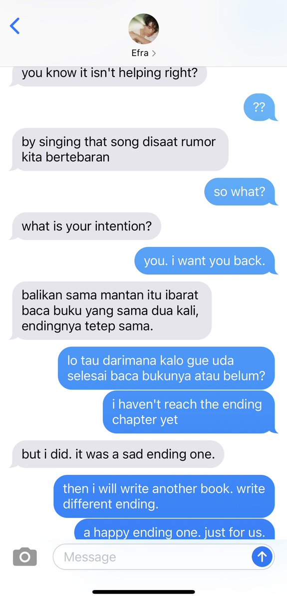 #WILLIAMEST AU

𝐮𝐧𝐟𝐢𝐧𝐢𝐬𝐡𝐞𝐝 𝐬𝐭𝐨𝐫𝐲

Konon banyak yang bilang kalau balikan sama mantan itu ibarat baca buku yang sama dua kali, endingnya tetep sama. Tapi itu tidak berlaku untuk Willy dan Efra. Karna kalau diibaratkan buku, kisah mereka yang lalu belum berakhir.