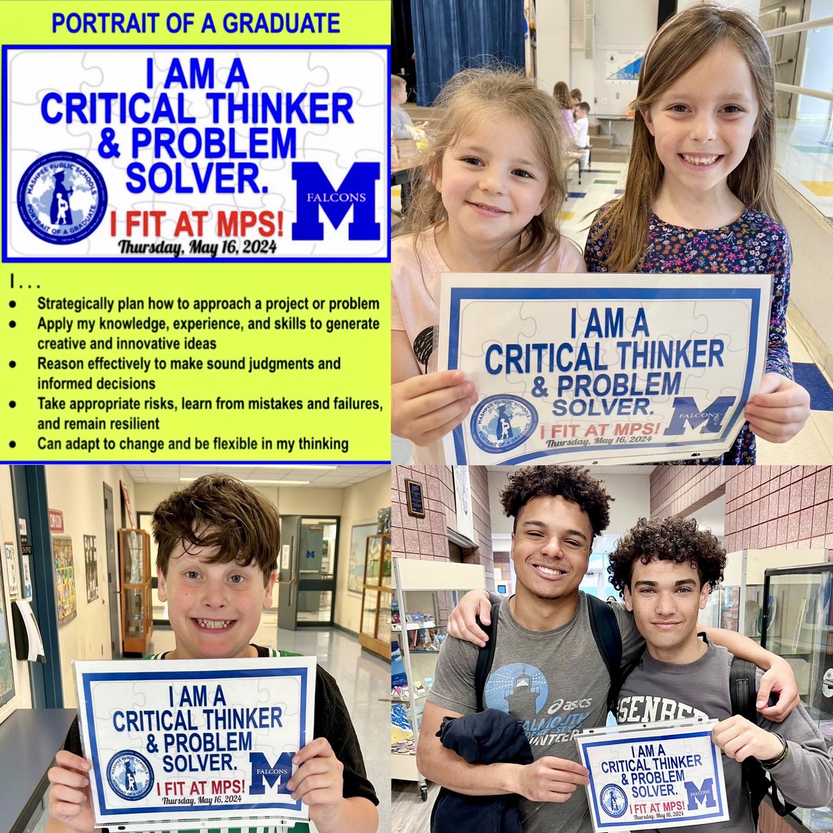Last Thursday’s Portrait of a Graduate in #Mashpee. WE ARE CRITICAL THINKERS AND PROBLEM-SOLVERS.