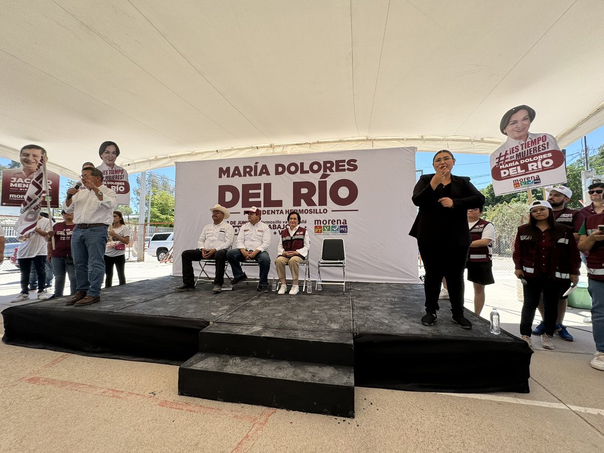 Presente en la gran campaña de nuestra futura Alcaldesa <a href="/MaDoloresRio/">María Dolores Del Río</a> y un placer saludar a las y los ciudadanos del Ejido La Victoria. 
#PorUnHermosilloInclusivo🤟🏽 #EsTiempoDeMujeres