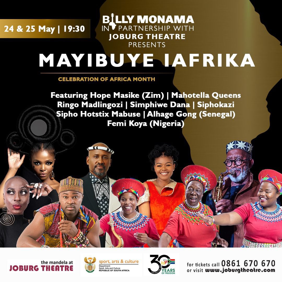 B⭕️⭕️K NOW‼️ Mayibuye iAfrika Concert 24 & 25 May 🎭: @joburgtheatre 🕰️ 19:30 📲: 0861670670 🔗:joburgtheatre.com 🎫: R250 - 550 @webticketsSA @PicknPay #mayibuyeiafrikaconcert24 #mayibuyeiafrikaconcert webtickets.co.za/v2/event.aspx?…