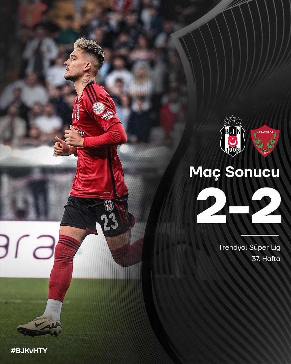 Maç sonucu. #BJKvHTY | 2-2