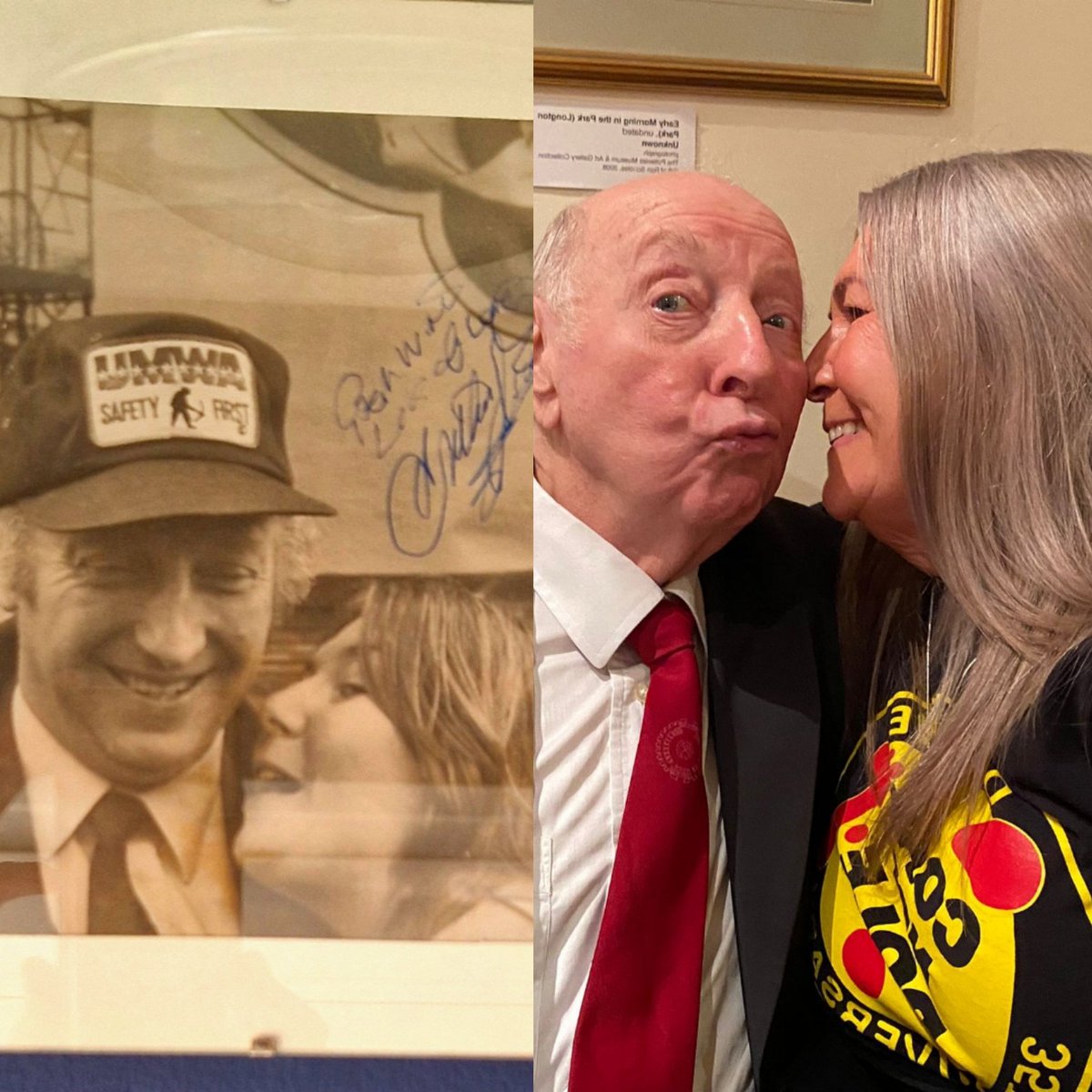 The absolute honour of my life today to recreate a photo 40 years apart with the great #ArthurScargill Today, we celebrated 40 years of the #MinersStrike & the roles that women played during the year long dispute. #NoGoingBack #weAreWomenWeAreStrong