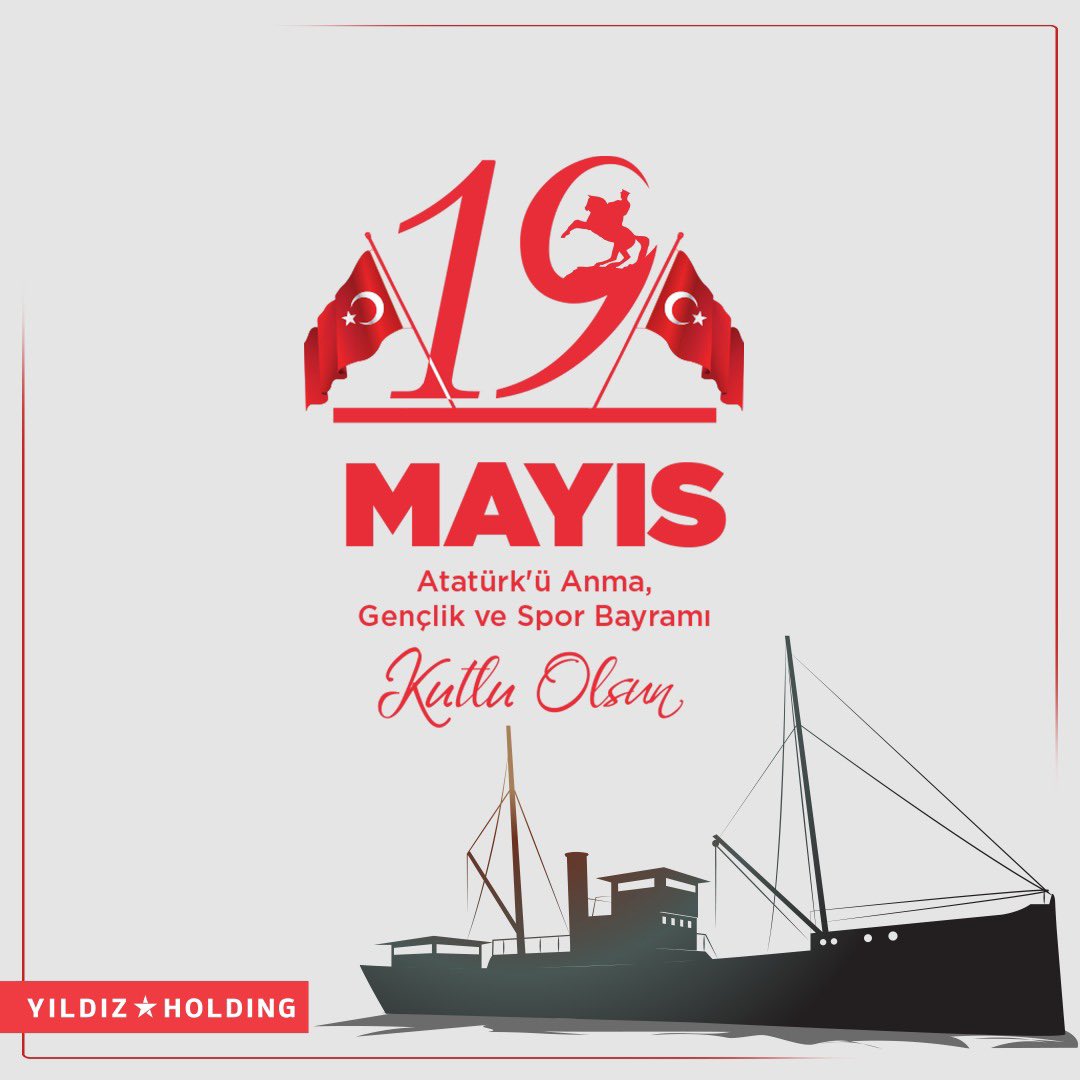 19 Mayıs Atatürk’ü Anma, Gençlik ve Spor Bayramı kutlu olsun! #YıldızHolding #19Mayıs