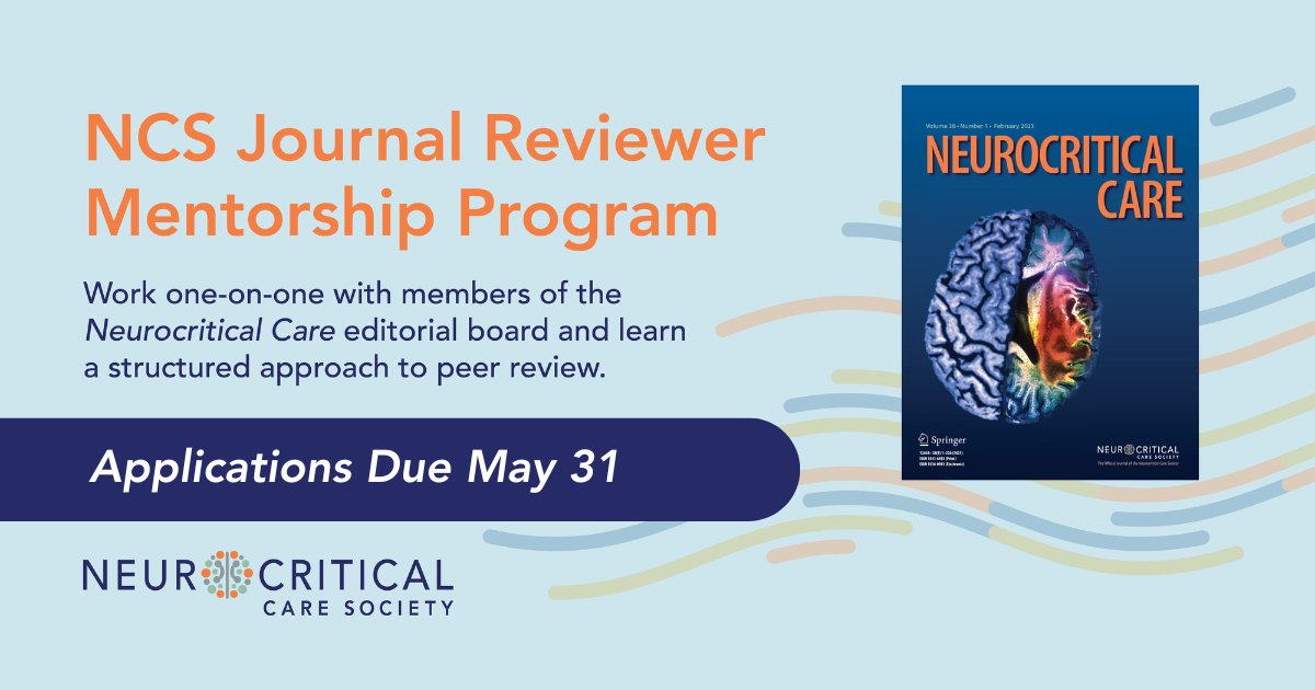 'Neurocritical Care' is launching a mentored peer-review program, as an opportunity to get involved with the journal, learn a structured approach to peer review & work closely with members of the editorial board. Learn more & submit your interest: ow.ly/jpkQ50RpFkJ