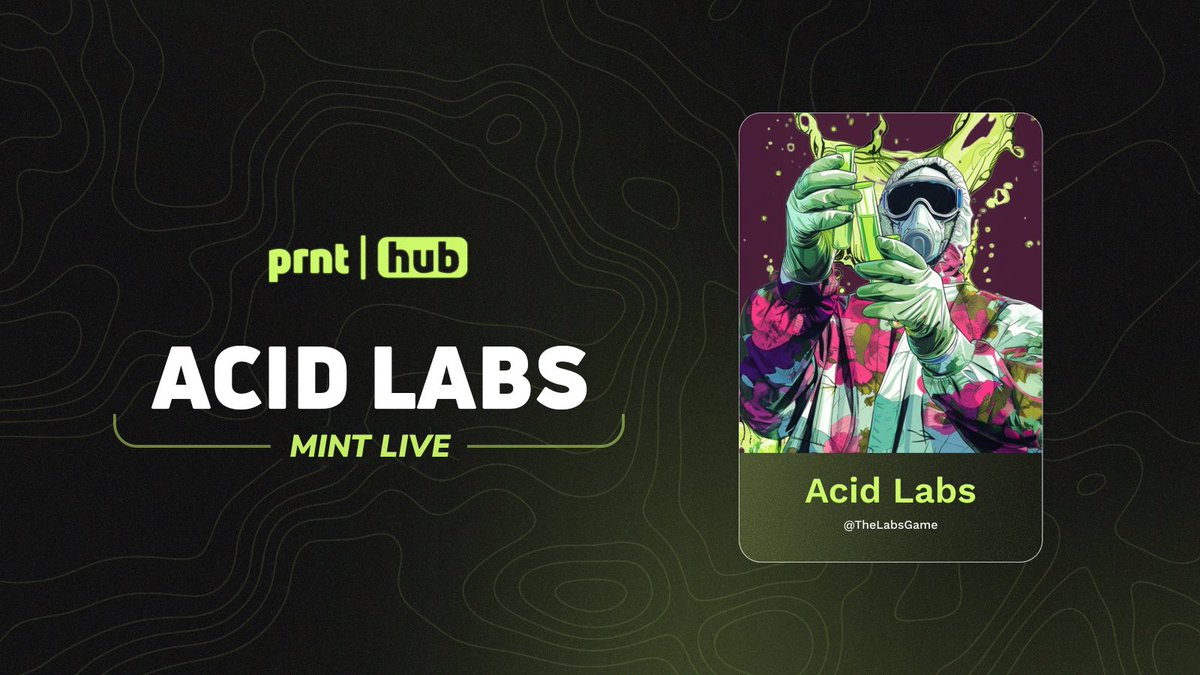 printonsol's tweet photo. Mint is now live for @TheLabsGame, launching on PRNT Hub. 

$PRNT phase open for 24 hours before the public SOL phase opens. 

Building their much awaited missions based game, with $PRNT as their native currency, we’re excited for this one. https://t.co/gWaB2SUiBX