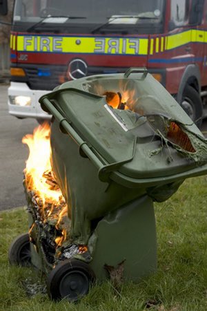 A burning domestic waste bin has been named UK’s sixth sexiest man of 2024 x