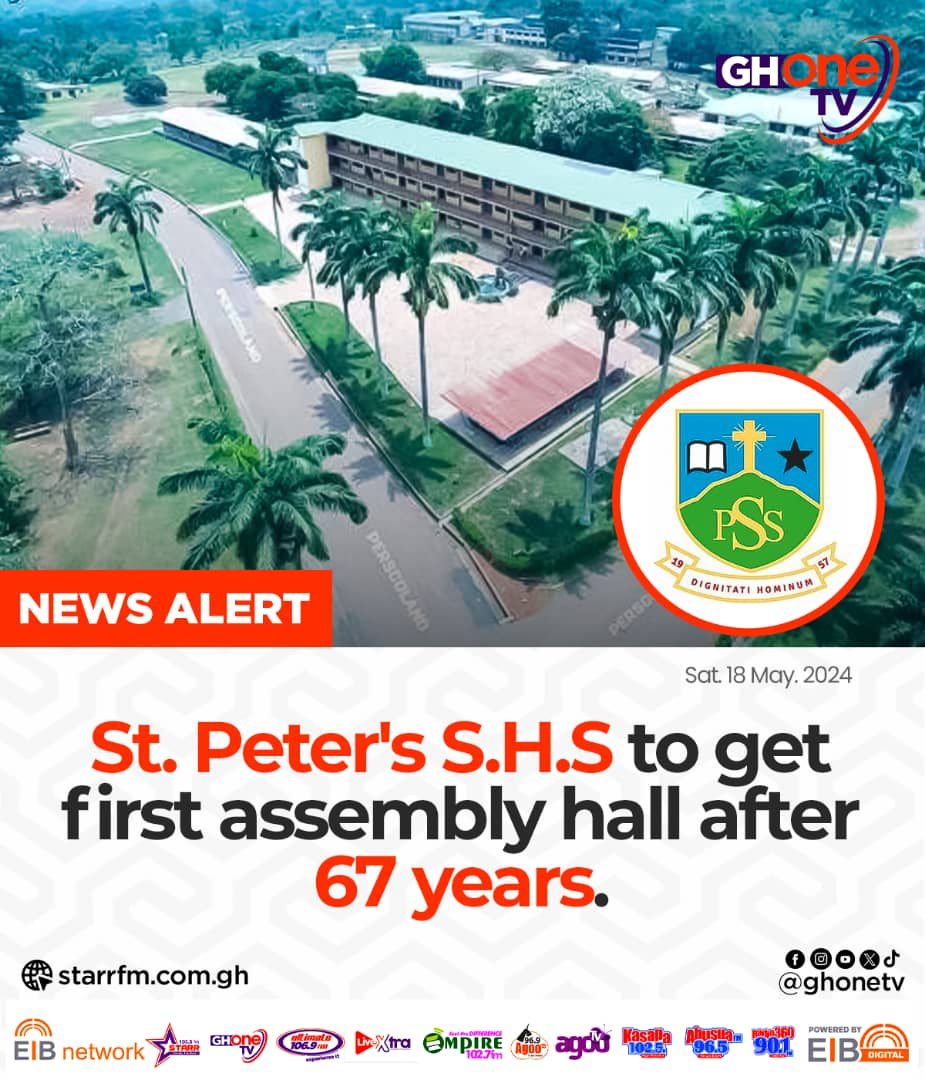 St. Peter's Senior High School in Nkwatia, Eastern Region is set to have its first assembly hall... #StarrNews #StarrFM #NewsAlert