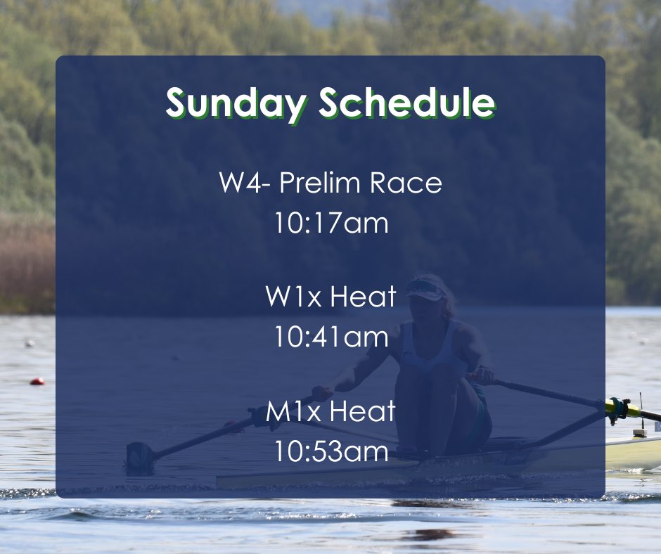 ☘️FOQR Schedule - Day 1☘️ Race times for tomorrow’s events are below in Irish time. All races will be tracked live with audio on the world rowing website with video available for the finals! 📺 worldrowing.com