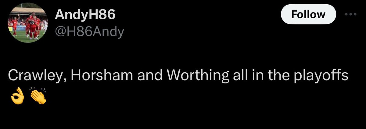 The difference between Crawley and Horsham fans 🤯 Your “Stadium” was our training ground.