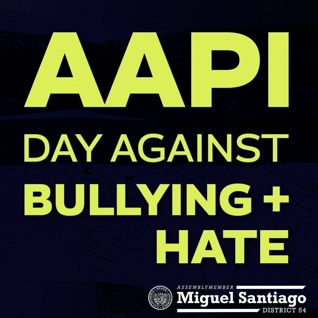 MSantiagoAD54's tweet image. It’s AAPI Heritage Month and today is National AAPI Day Against Hate and Bullying.
 
We must say enough is enough and stand up to the rise in hate crimes and incidents against the AAPI community!
#StopAAPIHate