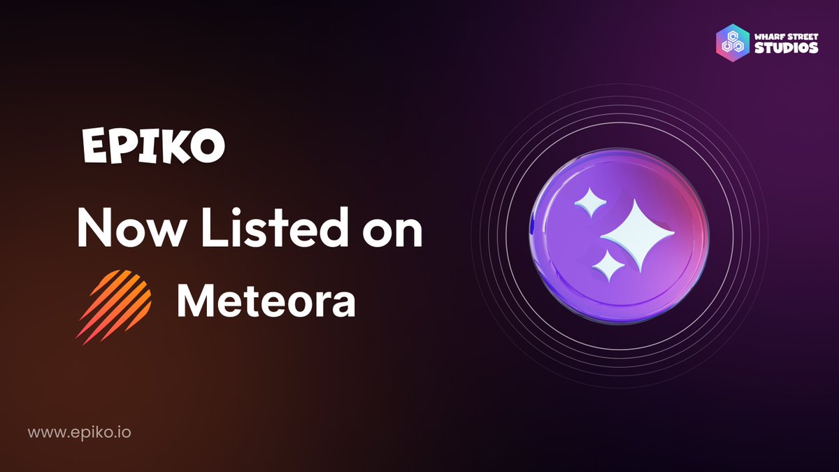 📣 Great news! We're delighted to announce that $EPIKO is now available on @MeteoraAG, a platform dedicated to enhancing liquidity and trading experiences on @solana. Check it out for more details: app.meteora.ag/pools/2Dtfuc6T…