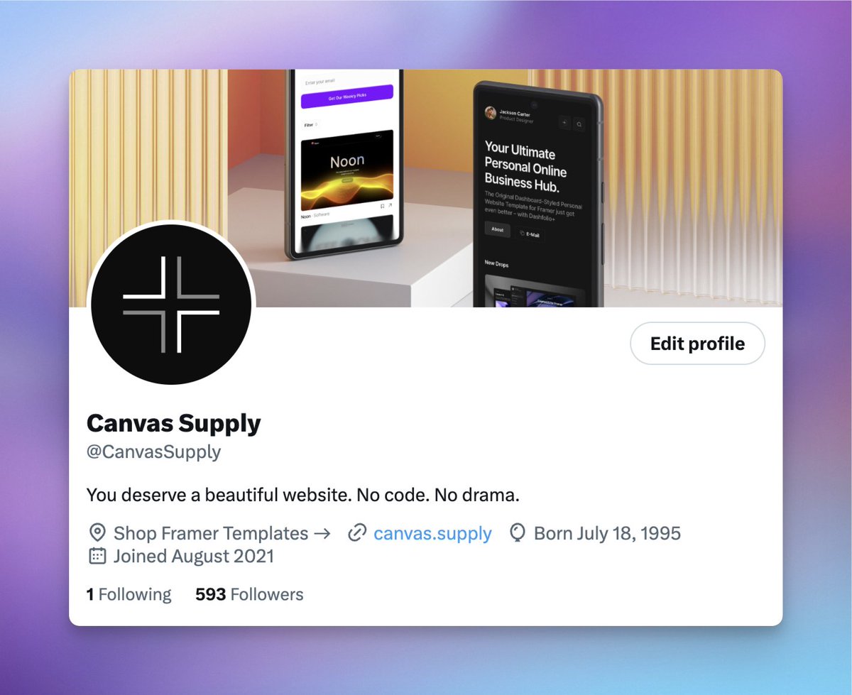 Who dis?!

New <a href="/CanvasSupply/">Canvas Supply</a> branding is being distributed. 👀
Website's following very soon ✨