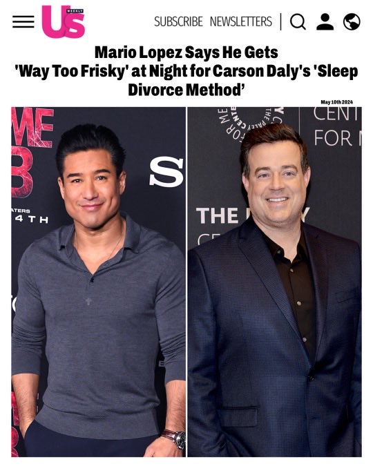 My guy Carson Daly over here trying to encourage married couples to sleep in separate bedrooms. That ain’t flying at Casa Lopez cuz I’m all about that action 24/7! #WeKeepItSpicy