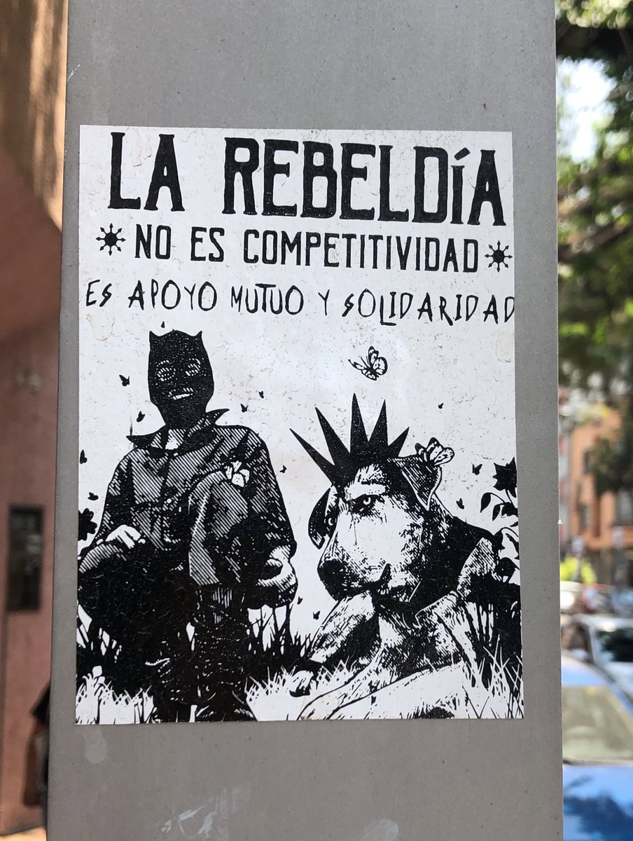 “Rebellion is not competition, it’s mutual support & solidarity” seen in Mexico City.🔥🖤❤️✊🏿