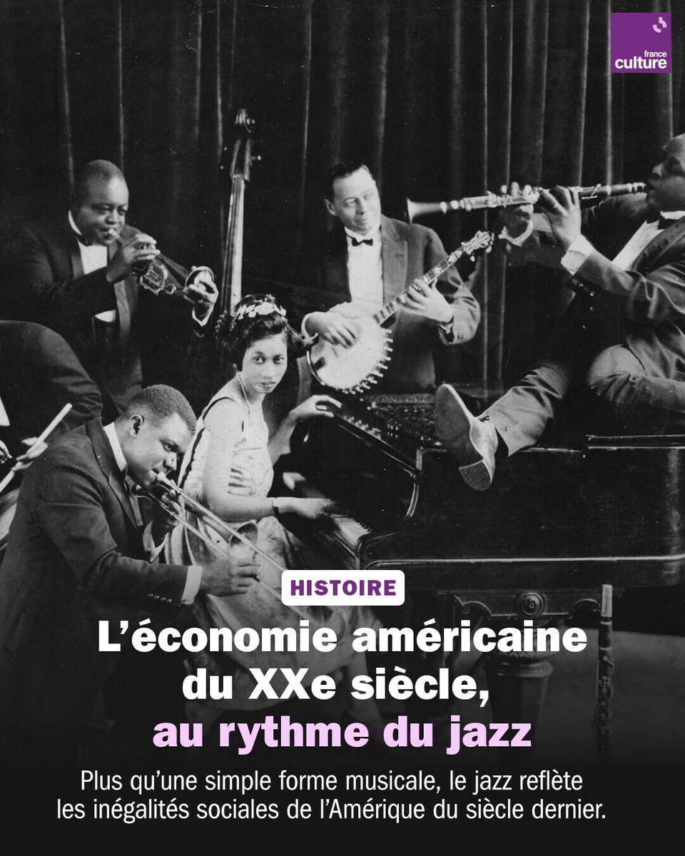 Né dans les rues de la Nouvelle-Orléans, le jazz incarne un héritage musical riche et complexe, tissant les fils de l'histoire américaine. ➡️ l.franceculture.fr/fTn