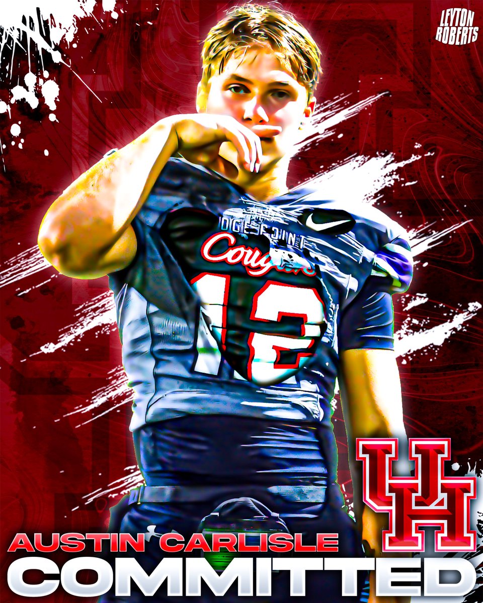 Three star QB Austin Carlisle has committed to Houston, he tells me. Austin chose Houston over schools such as Tulsa, Colorado State, and Rice. He had a total of 22 offers according o @247Sports. He will be the first QB commit for the Cougars in 3 years. #GoCougs