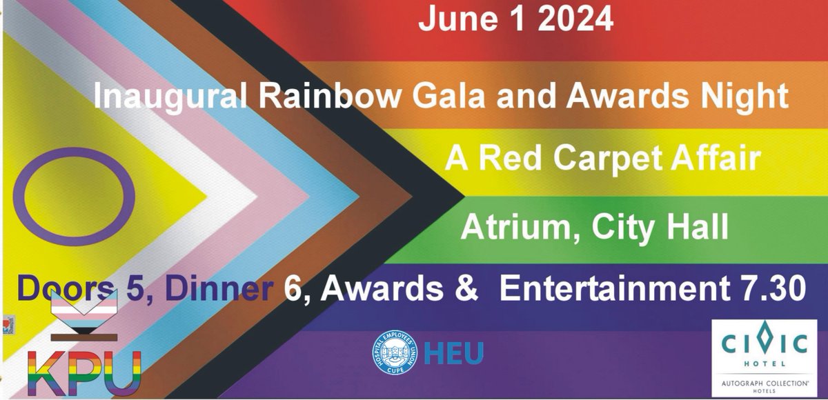 Kick off Pride Month in Style. Rainbow Gala and Awards night, June 1 City Hall Atrium. We honour our past in this glamourous evening - live entertainment, 3 course dinner and the odd drag performance! eventbrite.ca/e/872184596607 Grab your tix while we still have some left @MR1_