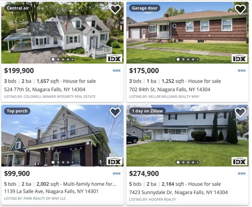 ShaziGoalie's tweet image. The difference in home prices between Niagara Falls, ON 🇨🇦  and Niagara Falls, NY 🇺🇸 👇🏽