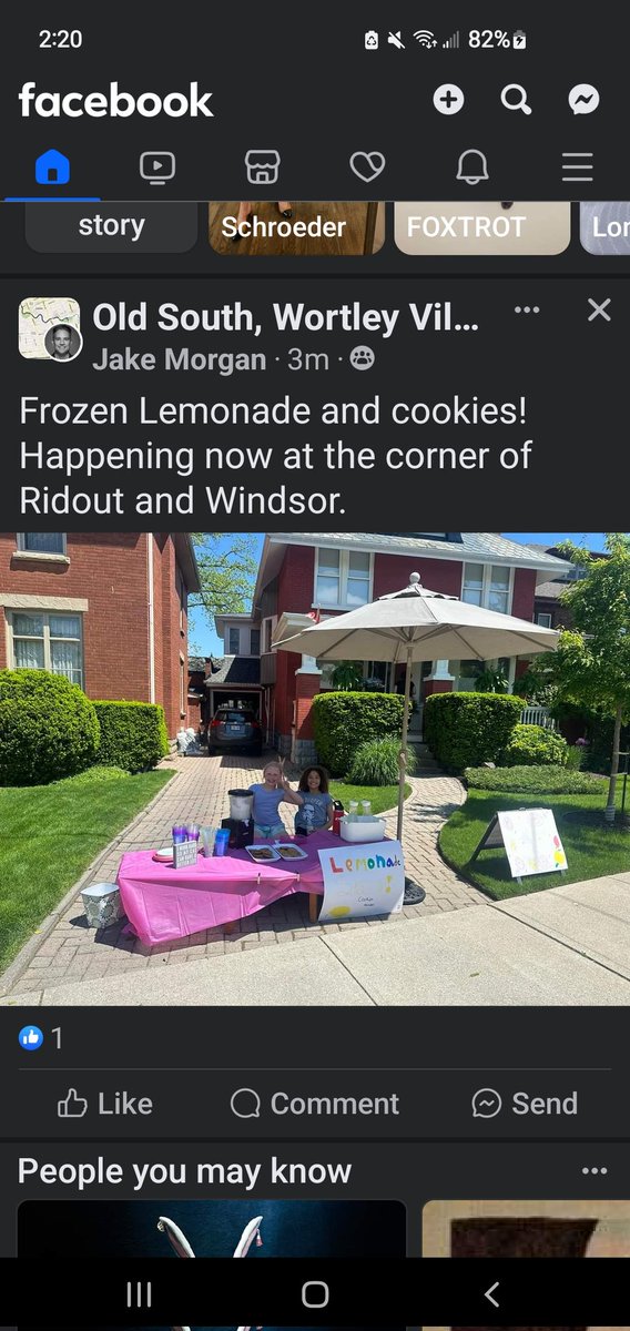 Corner of Rideout and windsor happening right now! Frozen lemonade and cookies! #SupportYouth #LemonadeStand #LdnOnt #OldSouth