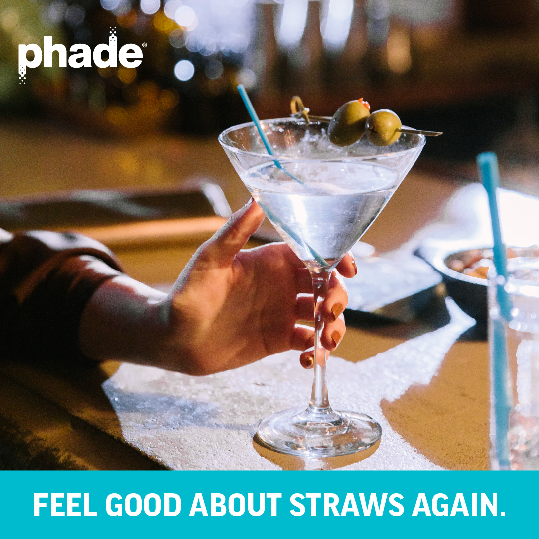 phade is making it okay to feel good about straws again. Our phade blue straws function like plastic but are both home and industrial compostable, and they're marine biodegradable. That's good for you and good for the planet.  #phadebluestraws #blueisthenewgreen #feelgood