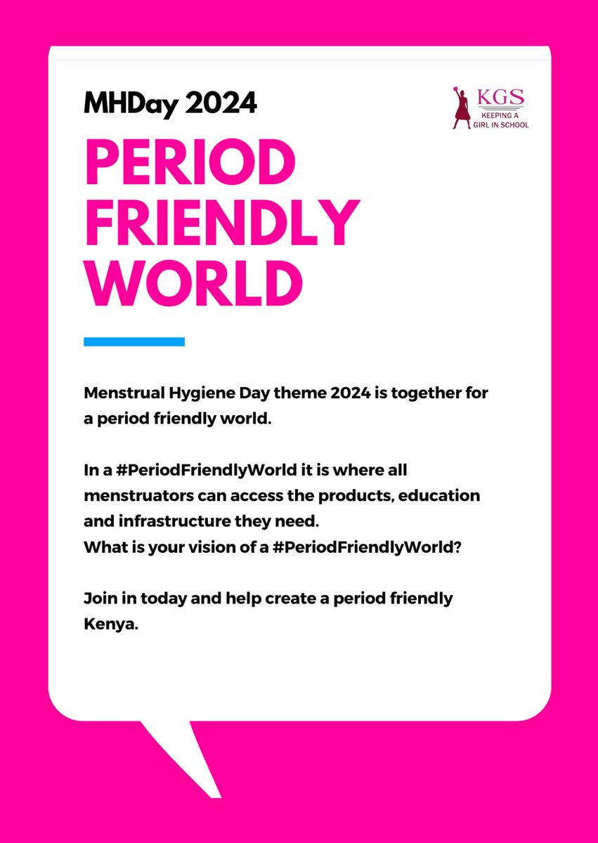 We have been able to distribute more than 50,000 sanitary products and educate more than 20,000 on MHM. Our goal this year is to open a pad bank project for a needy school in Kenya and stock it with supplies for a year. Which school should we adopt this May? #usikueMSHY #mhday