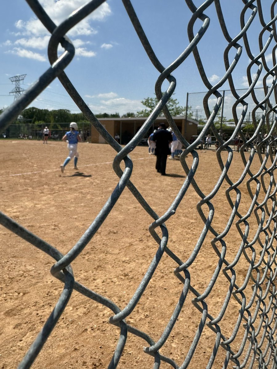 Paige Gritzmaker with a home run  to tie the game!!  5-5.