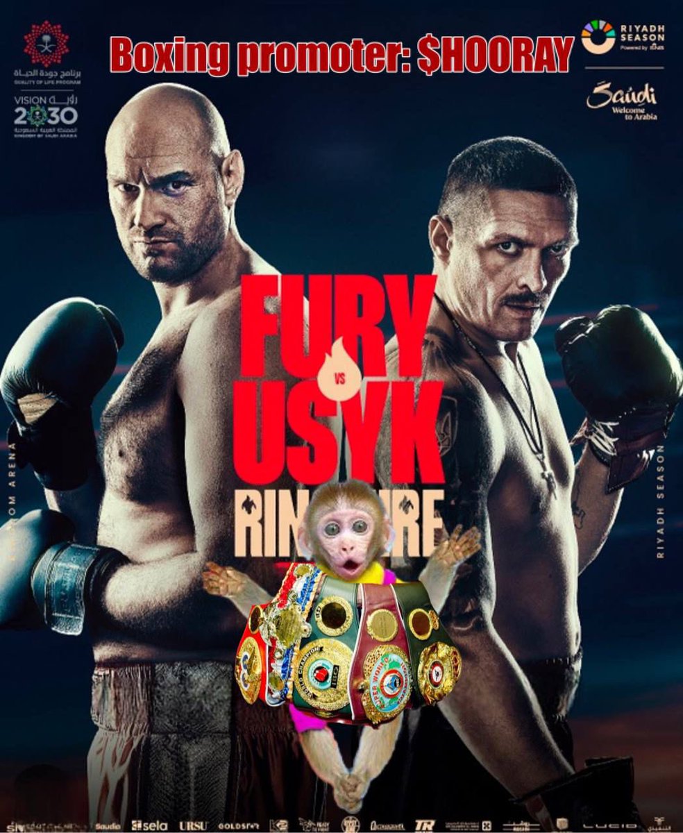 We the champion 🥊🥇

$HOORAY 🐒🎒

#furyusyk #fury #usyk #HOORAY