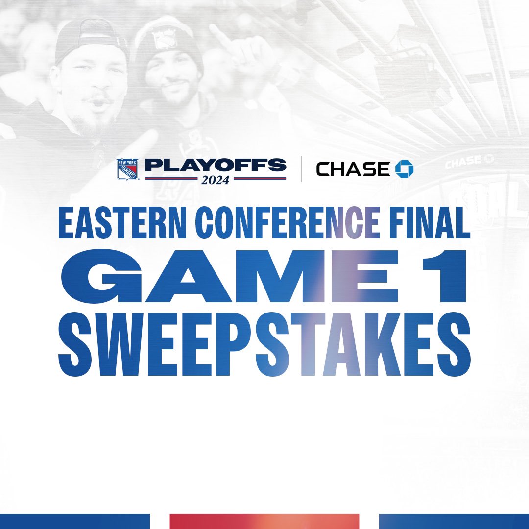 ECF. Game 1. Wednesday. @TheGarden. Want to join us? 👀 Theres plenty of chances to win tickets! Enter here: nyrange.rs/4dDvk1w