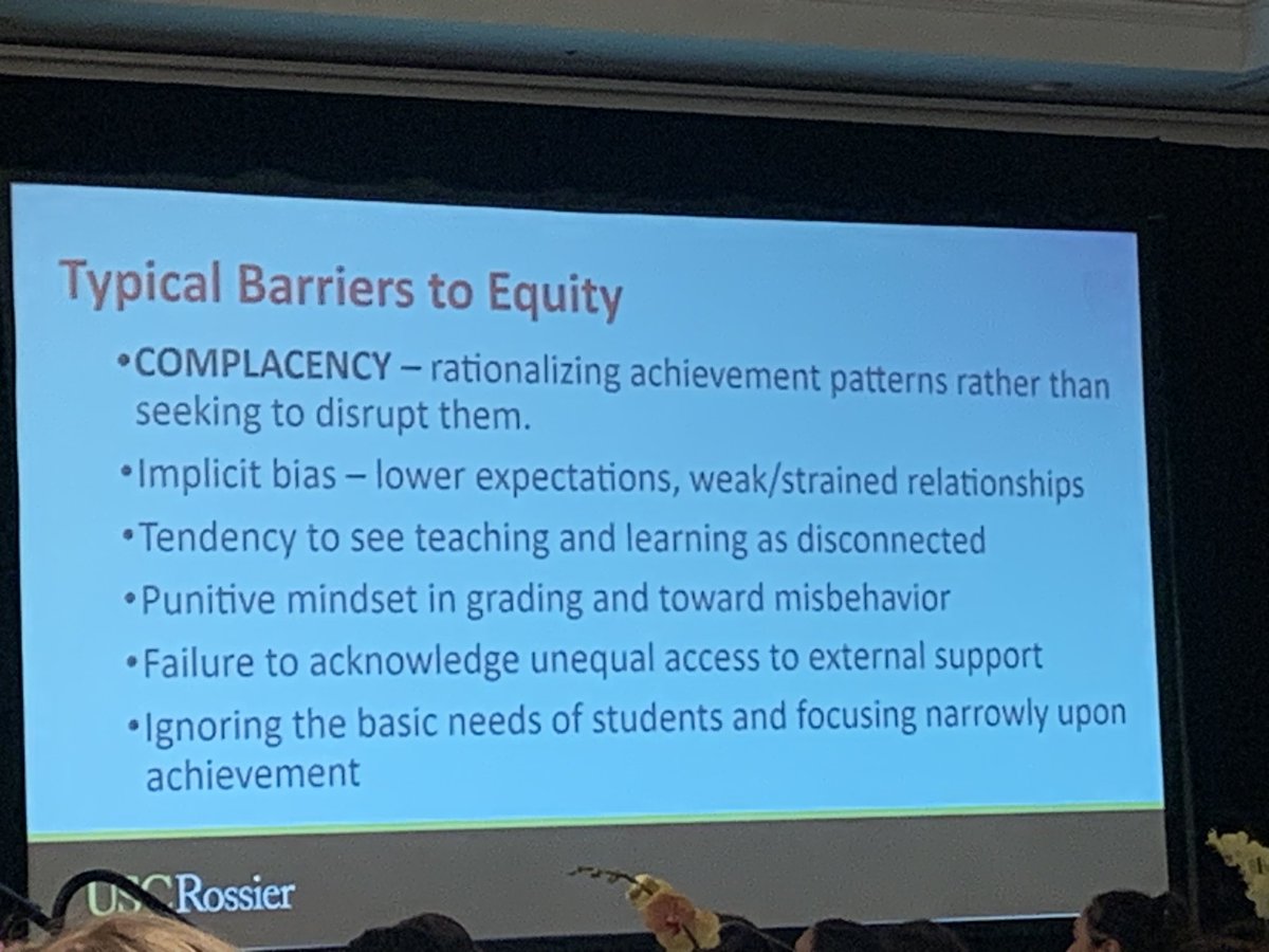 Are you complicit in the miseducation of children?  
Are you marginalizing kids?

Listening to the great @PedroANoguera at @LACOE’s #Equity and Wellbeing conference

#WeLeadEd #Suptchat #Satchat #leadlap #Atpromise @lacoe_elp #ACSA #BWEL #WomenEd
