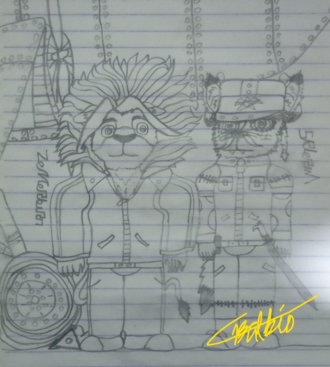SSplero's tweet photo. A sketch of Spleriia posing with Zetterburn at Nahisaka Airport.
#rivalsofaether #loversofaether https://t.co/el5op0e4lE