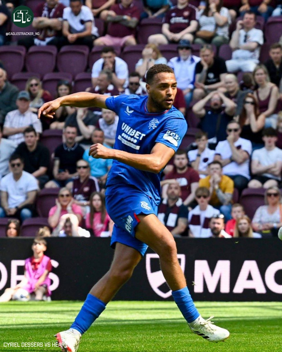 Cyriel Dessers provides an assist, as Rangers end their league season with a draw away at Hearts.