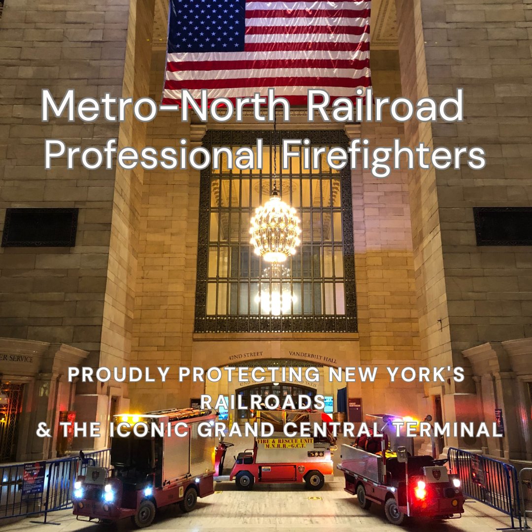 Iconic Grand Central Terminal, the hub of New York City, hosts over 750,000 people every day.  Protecting New York's hub and keeping the citizens that travel its rails safe falls on Metro-North Railroad Firefighters.  Proudly serving the citizens of New York.
