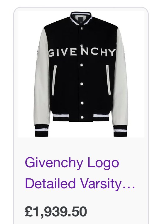 @FruitpunchL @ondrillss I thought I wouldn’t even comment but last time I checked it’s Givenchy but I see 2 “N” on your jacket. I need his confidence!! The below is the real one 🫣🫣🫣🫣